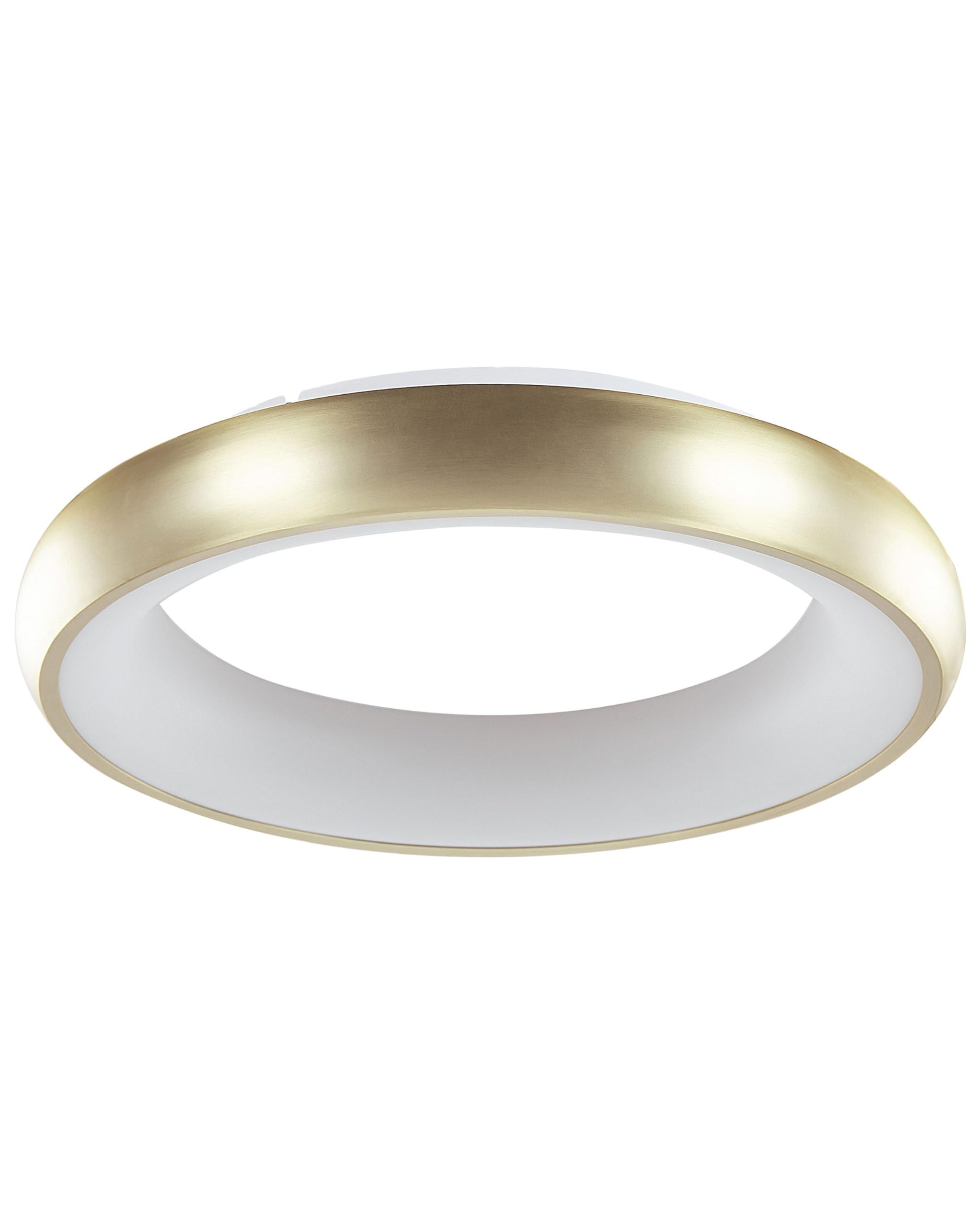 beliani-ataran-deckenleuchte-gold-ring-led-warm image 1