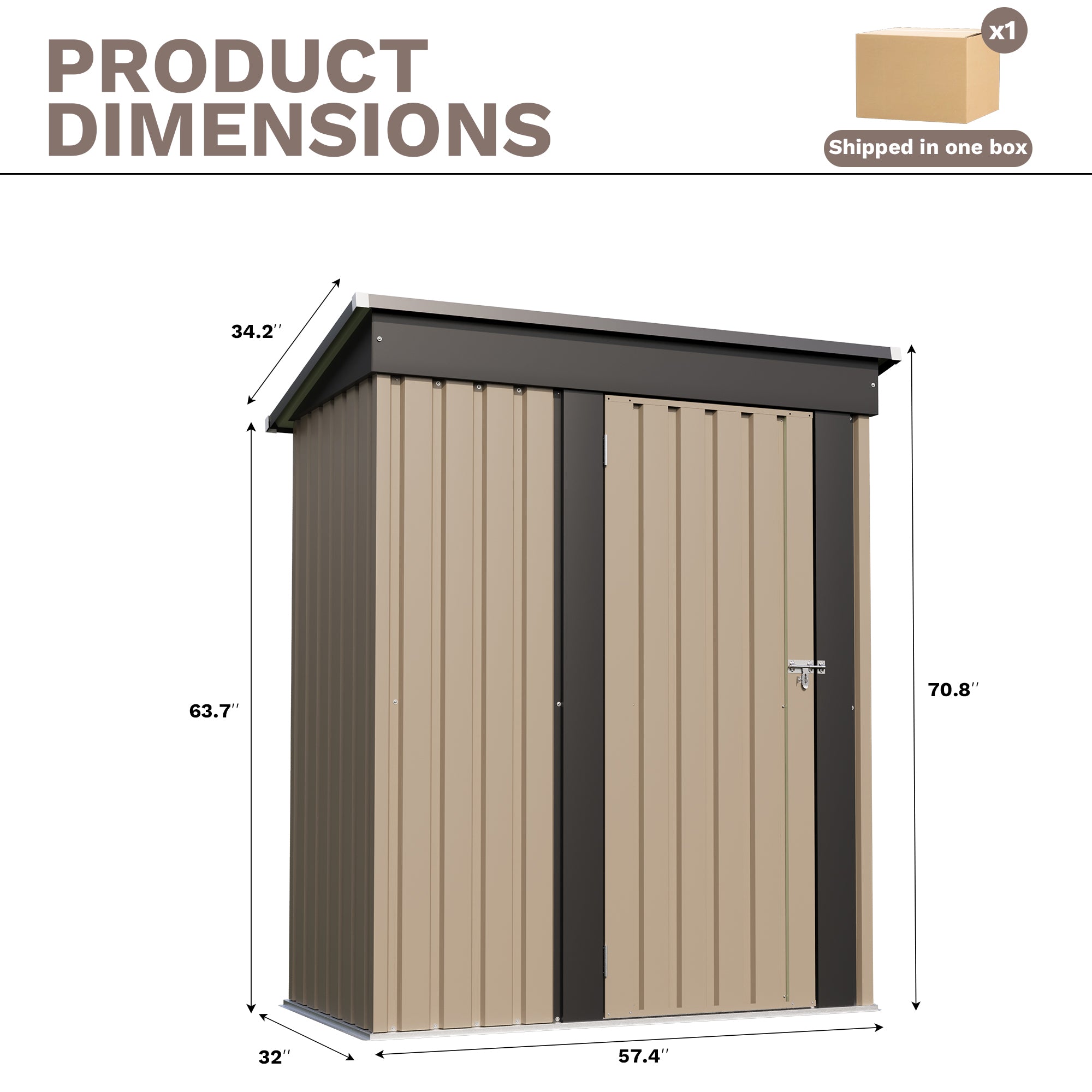 homall-metal-shed-ger-tehaus-braun-3x5-abschlie-bar image 6