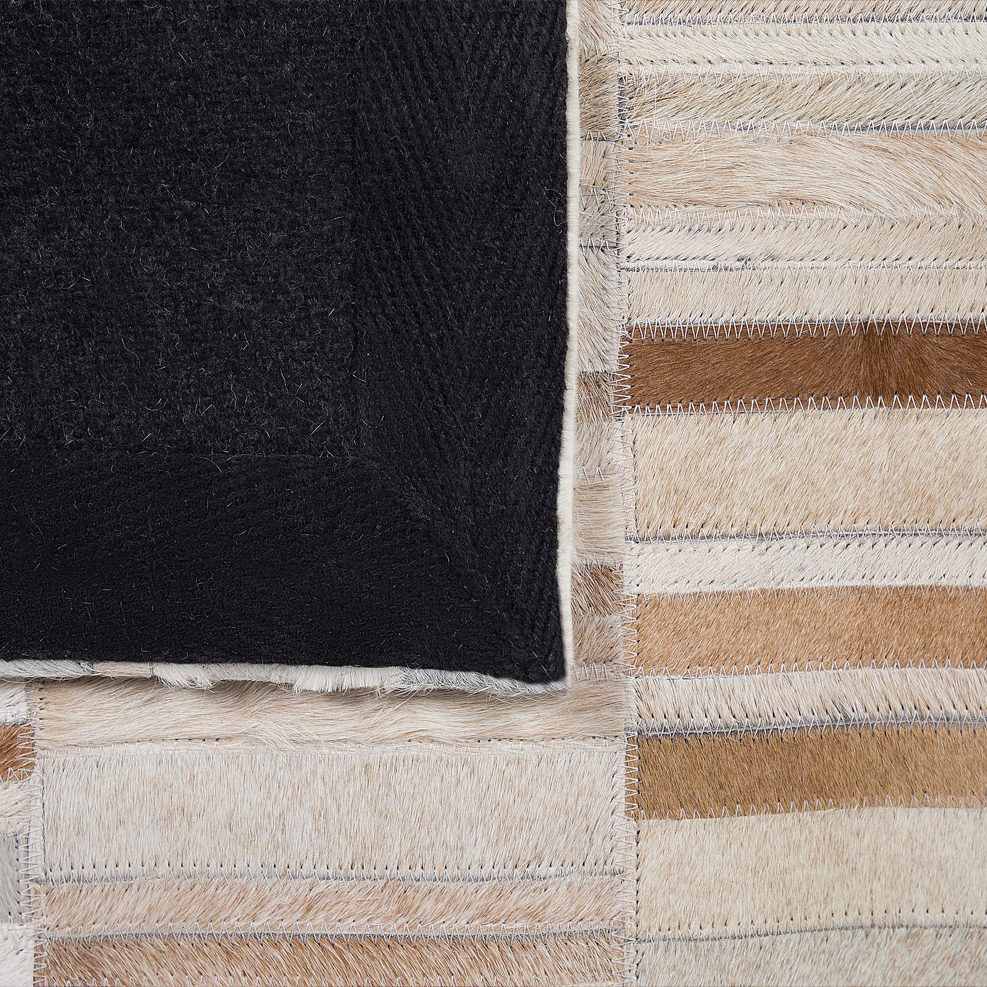 beliani-yagda-leder-teppich-140x200-beige-kurzflor image 6