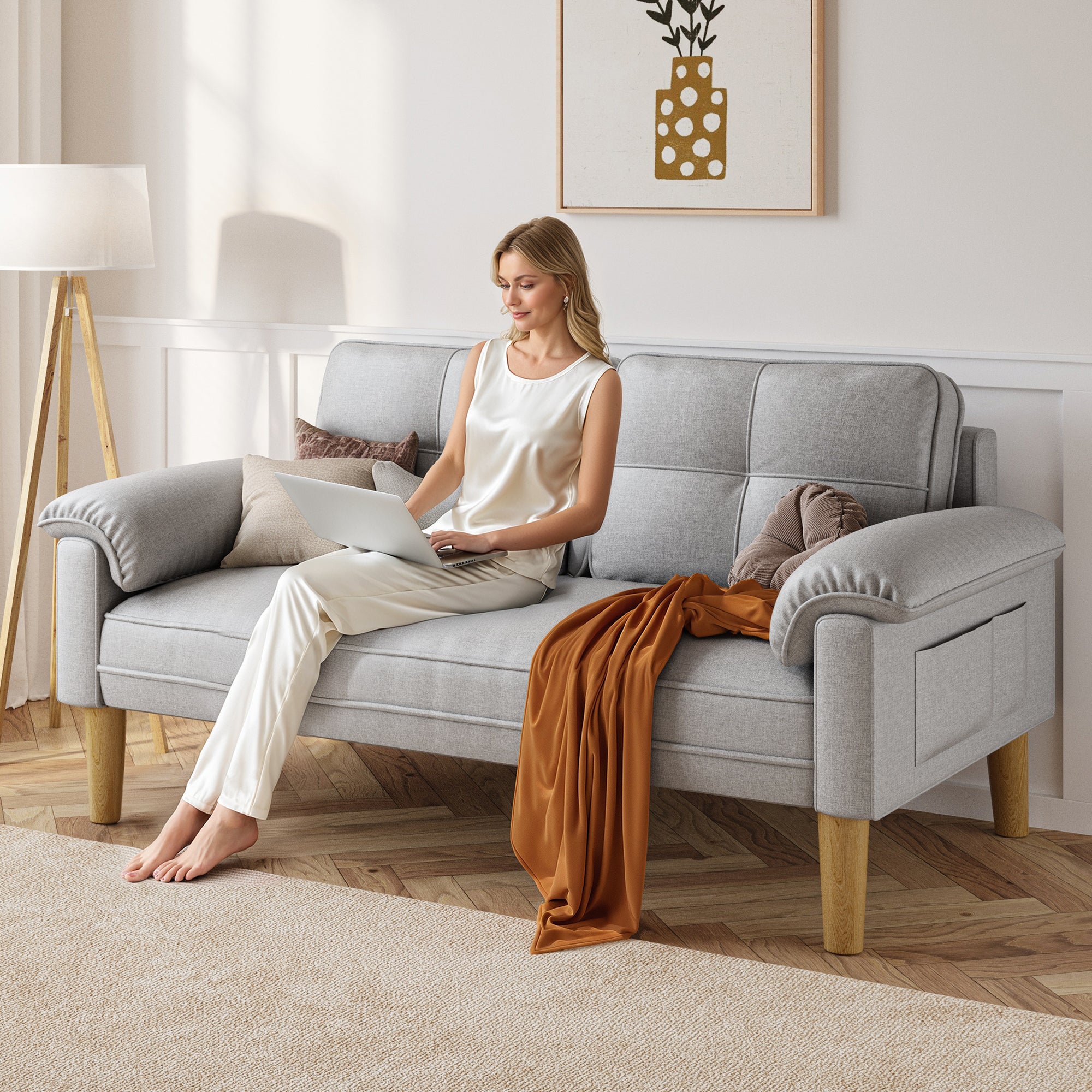 bealife-ar71-sofa-2-sitzer-grau-145x77x77-mit-seitentaschen image 7