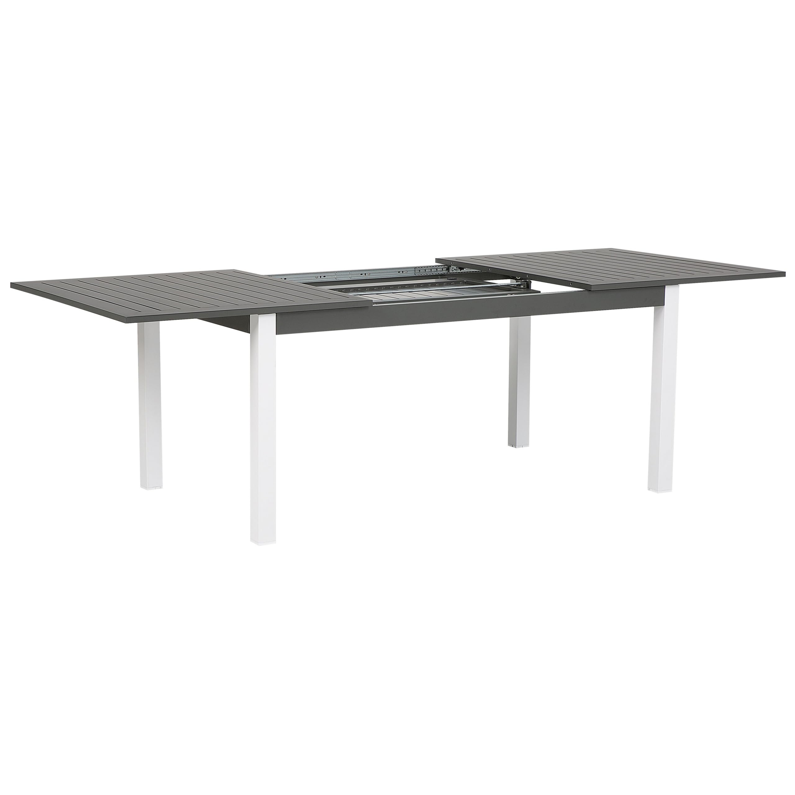 beliani-pancole-gartentisch-set-aluminium-6-st-hle-grau-wei-ausziehbar image 6