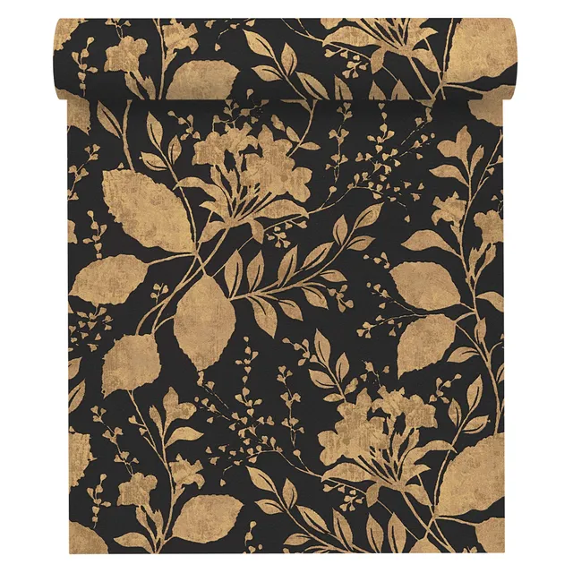 a-s-cr-ation-memory-3-329863-vliestapete-schwarz-floral image 1