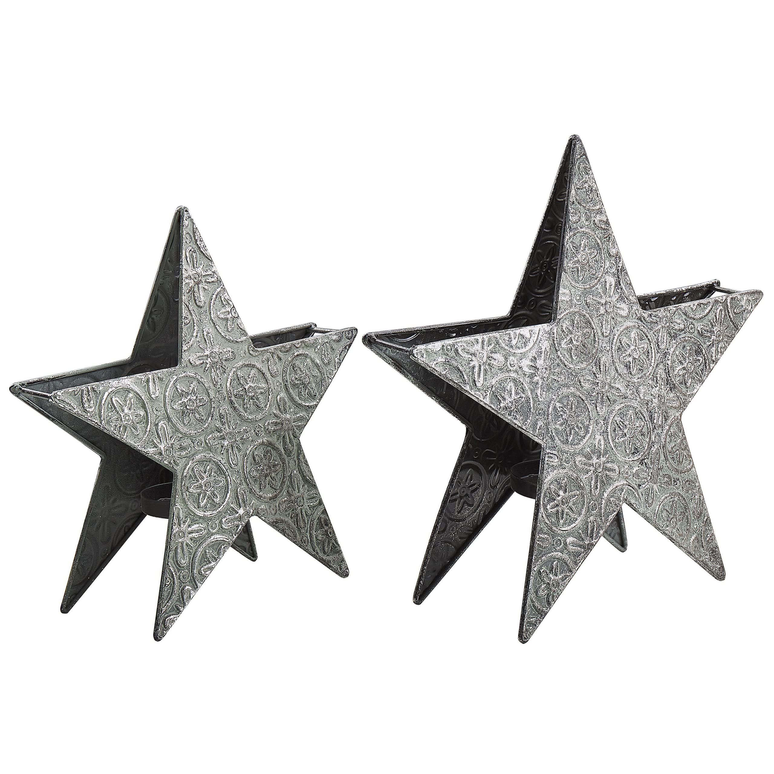 beliani-tornio-kerzenst-nder-sterne-2er-set-silber-metall image 4