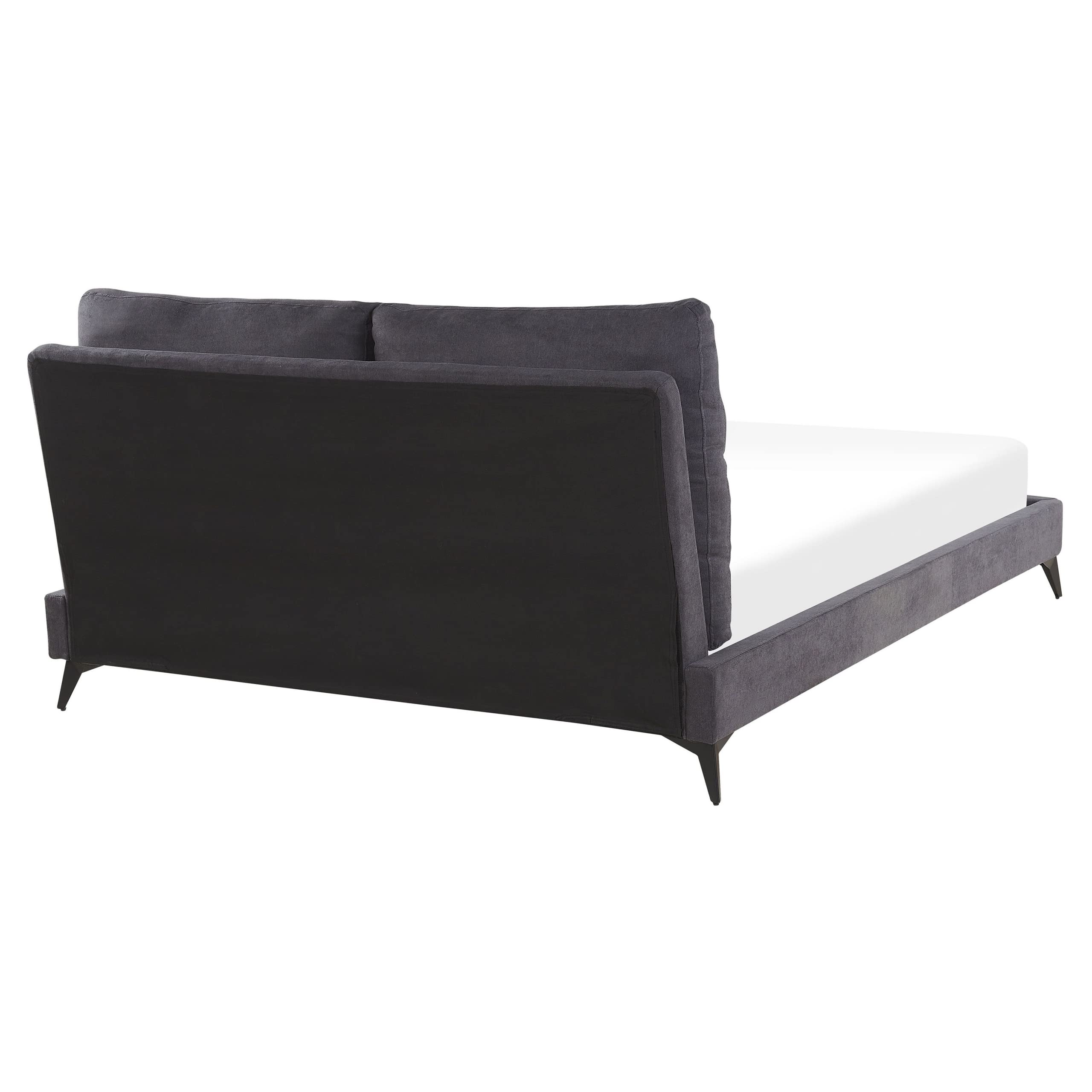 beliani-melle-polsterbett-160x200-dunkelgrau-chenille-lattenrost image 5