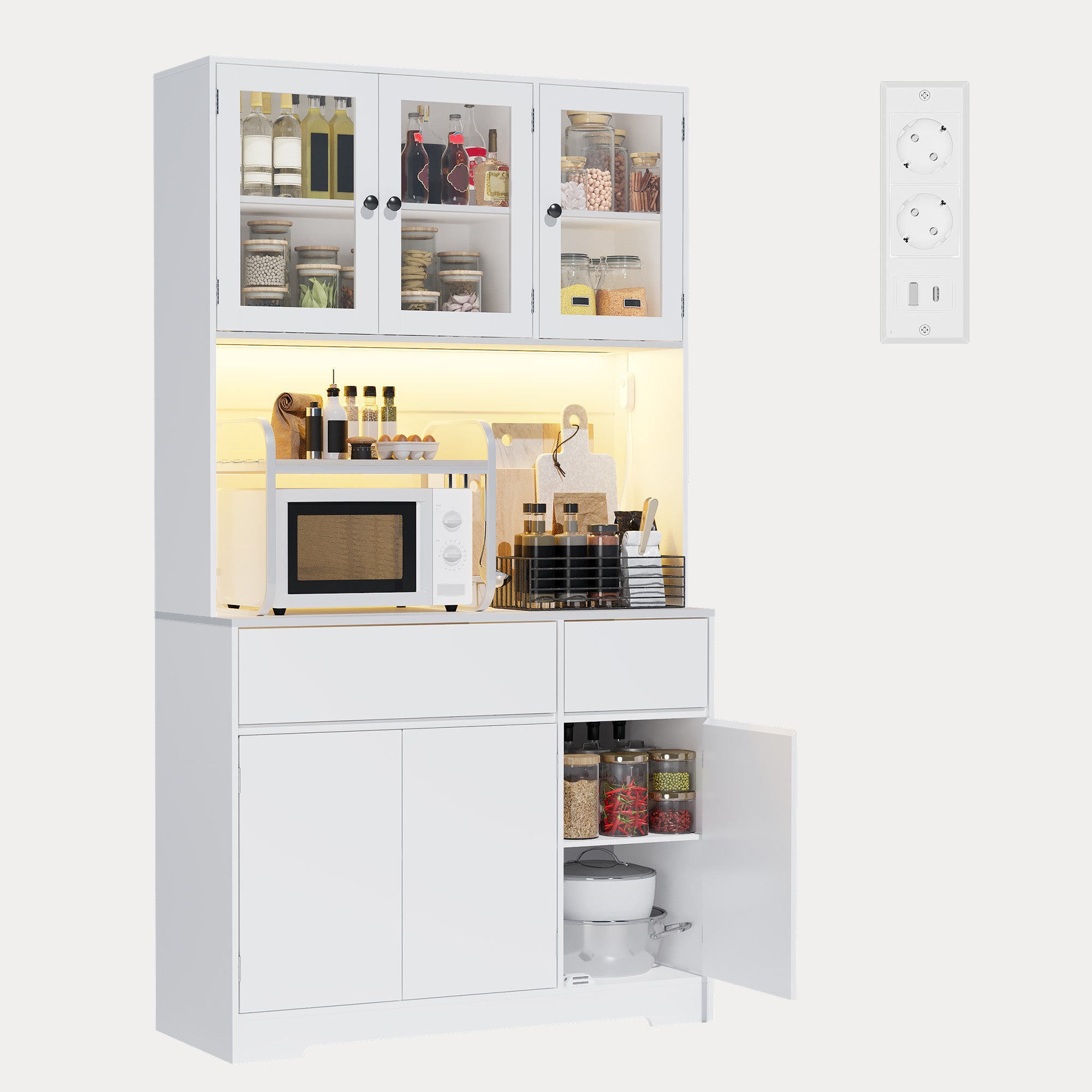 bealife-ap120-k-chenschrank-vitrine-led-wei-ladestation image 1