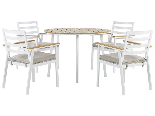 beliani-cavoli-gartenset-tisch-4-st-hle-wei-beige-alu image 1