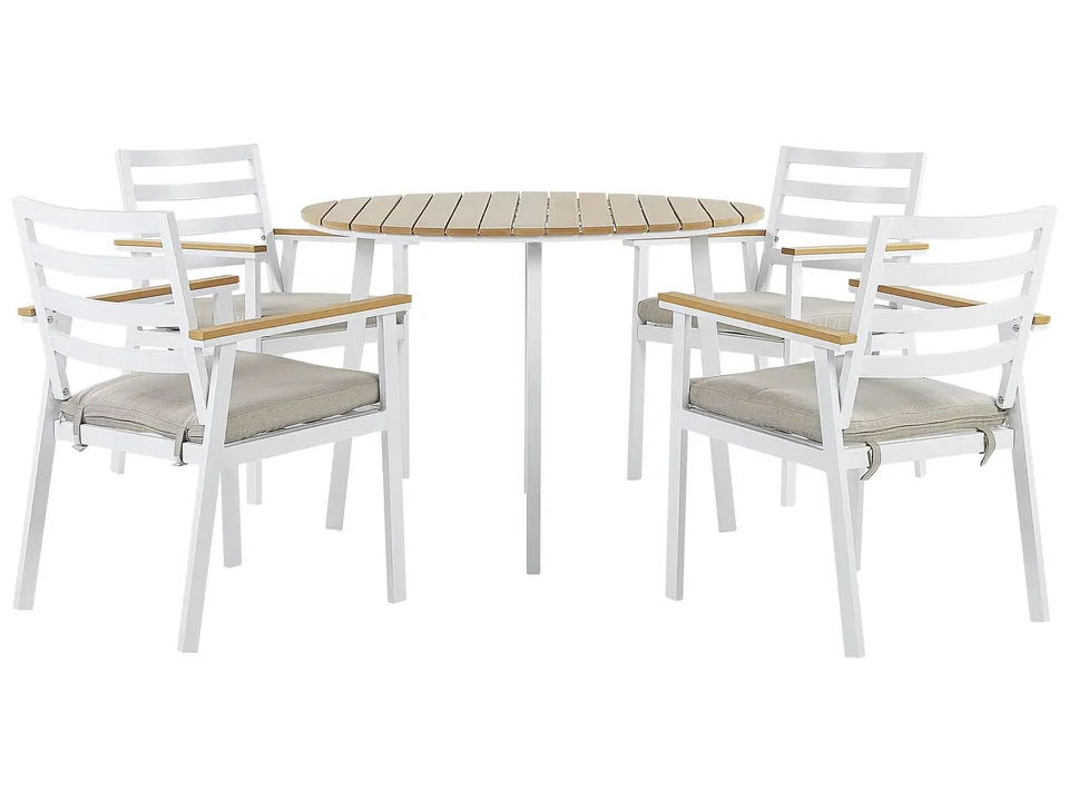 beliani-cavoli-gartenset-tisch-4-st-hle-wei-beige-alu image 1