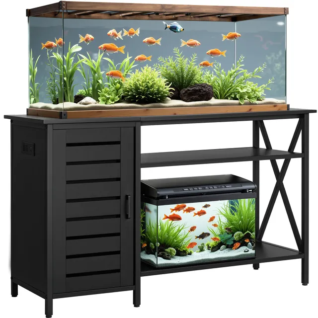 homall-shelf-aquarium-unterschrank-schwarz-55-75-gallonen image 1