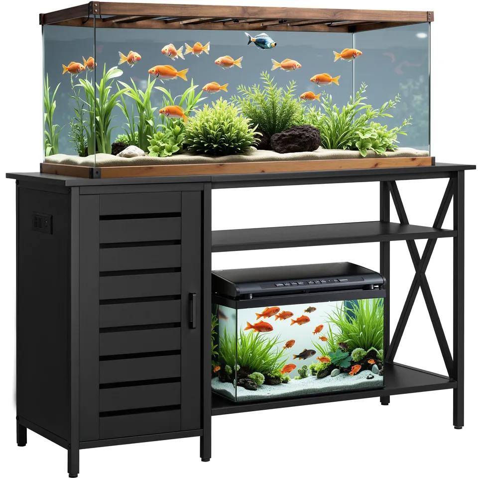 homall-shelf-aquarium-unterschrank-schwarz-55-75-gallonen image 1