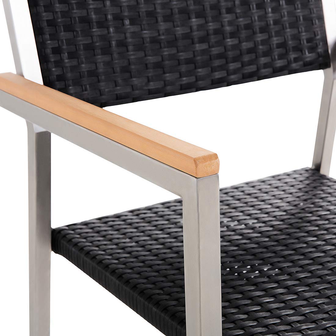 beliani-grosseto-gartenset-180cm-rattan-schwarz image 4