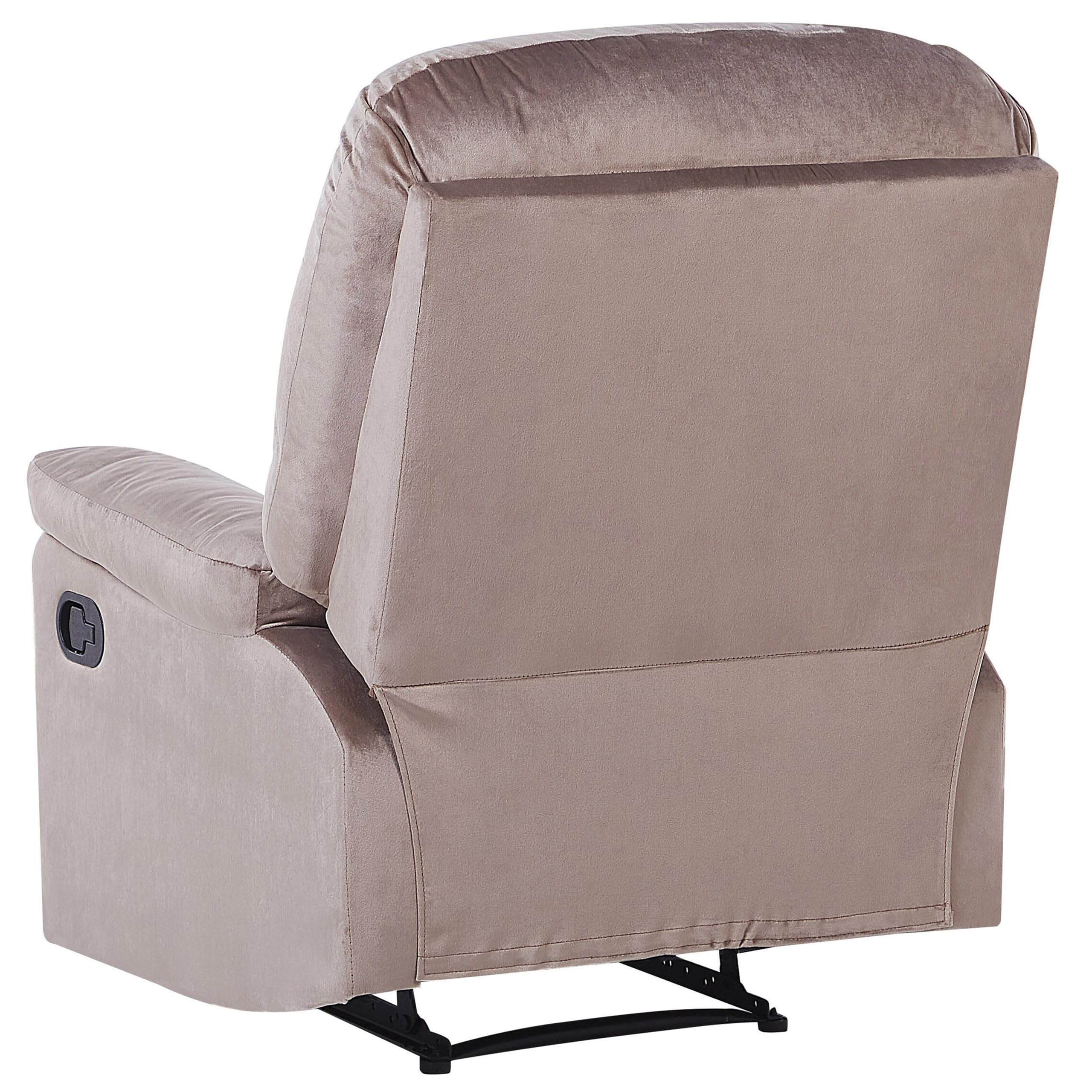 beliani-eslov-retro-sessel-samtstoff-taupe-verstellbar image 6