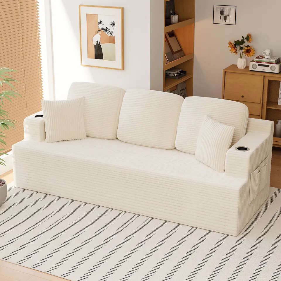 homall-sofa-cloud-couch-wei-3-sitzer-cord-mit-halter image 1
