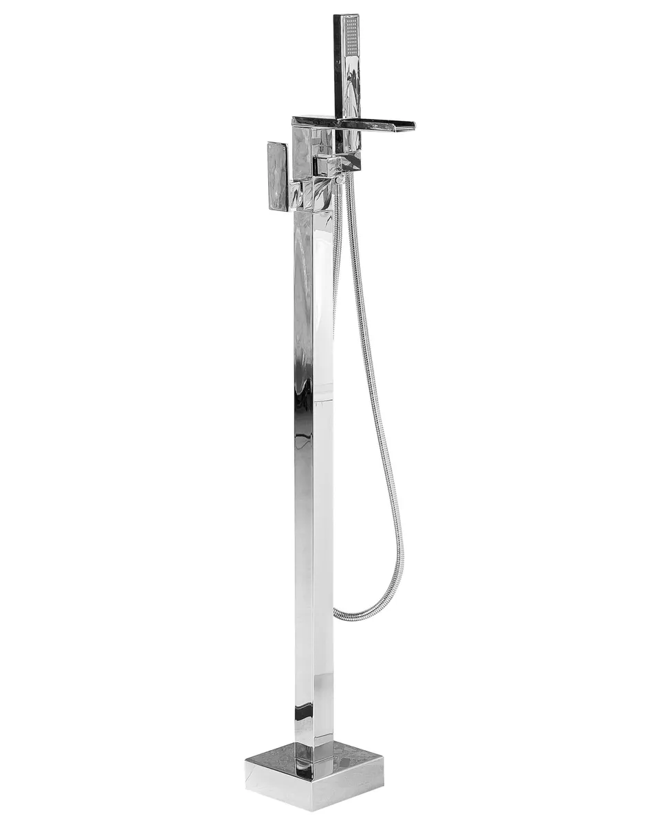 beliani-boyoma-freistehende-badewannenarmatur-silber-edelstahl image 1