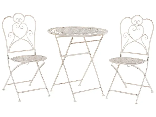 beliani-trieste-bistro-set-beige-metall-2-st-hle-tisch image 1