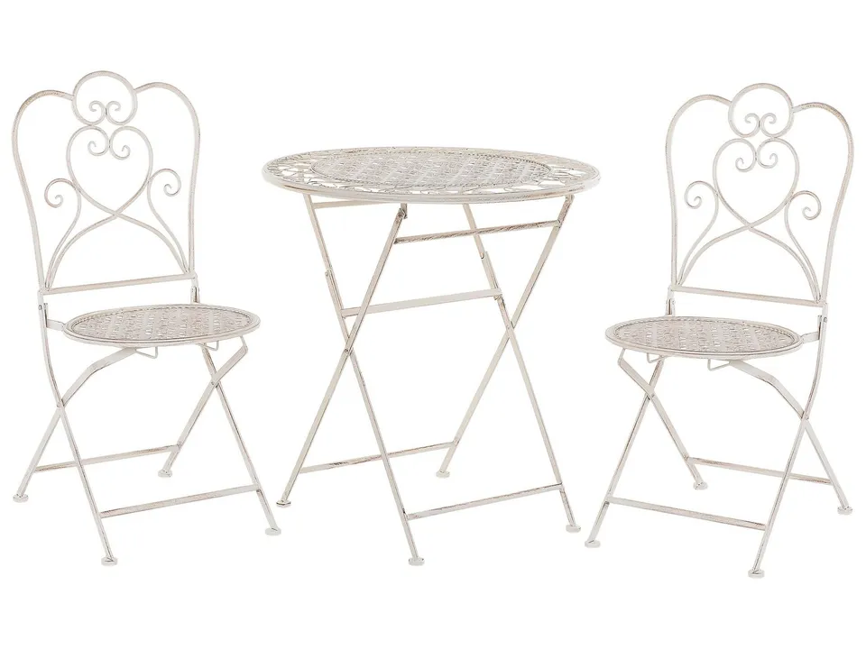 beliani-trieste-bistro-set-beige-metall-2-st-hle-tisch image 1