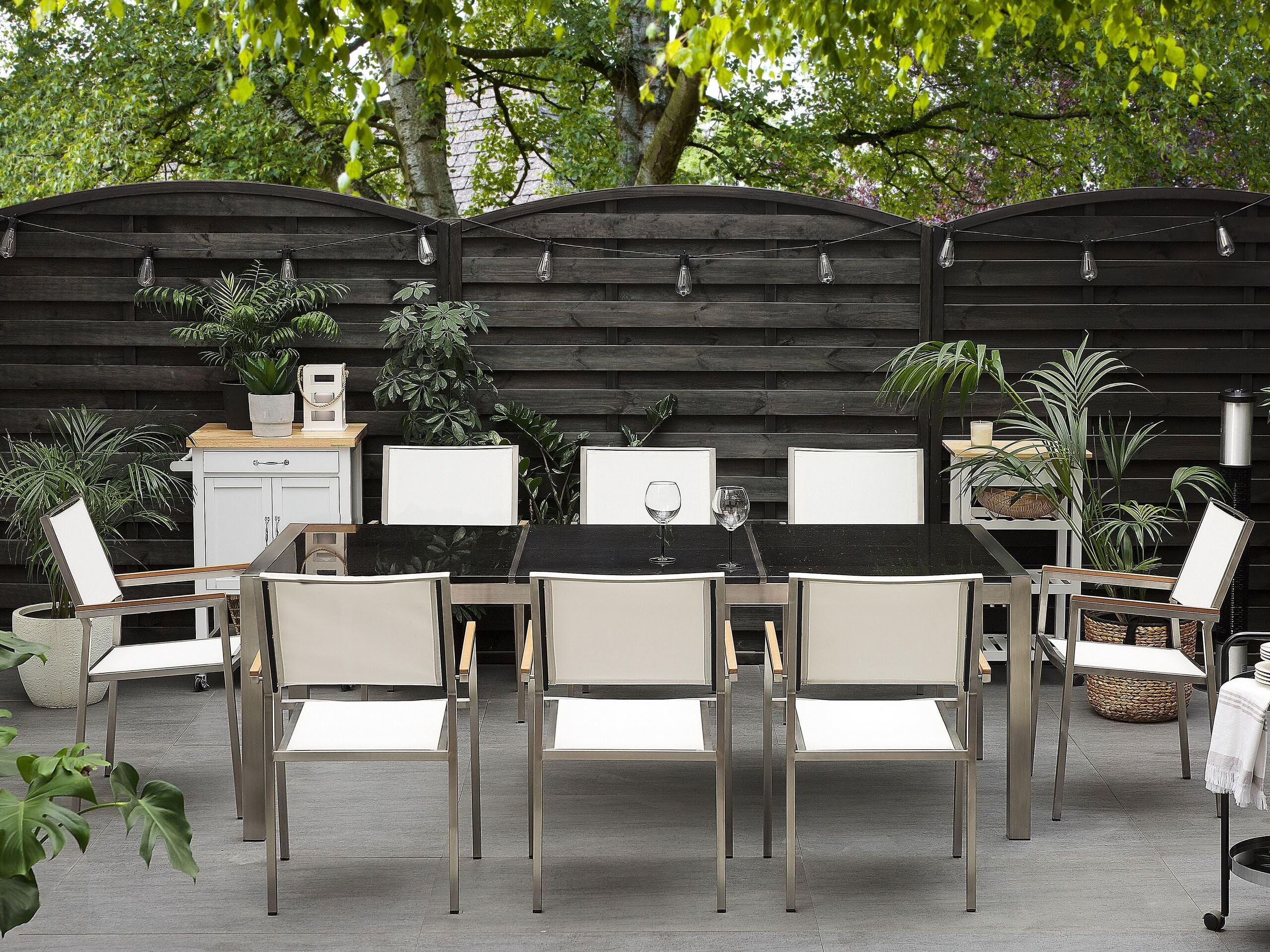 beliani-grosseto-gartenset-220-cm-8-st-hle-weiss-granit image 2