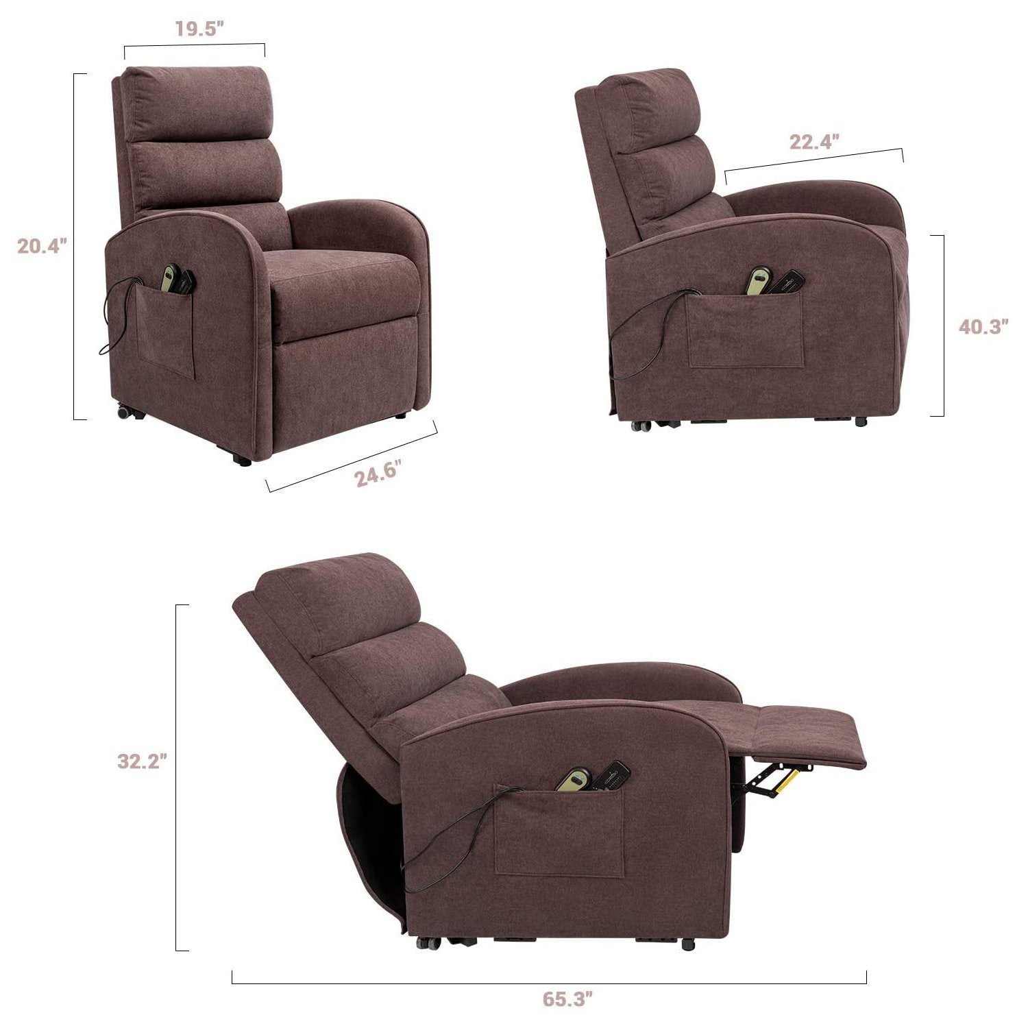 homall-recliner-chair-aufstehsessel-stoff-braun-elektrisch image 7