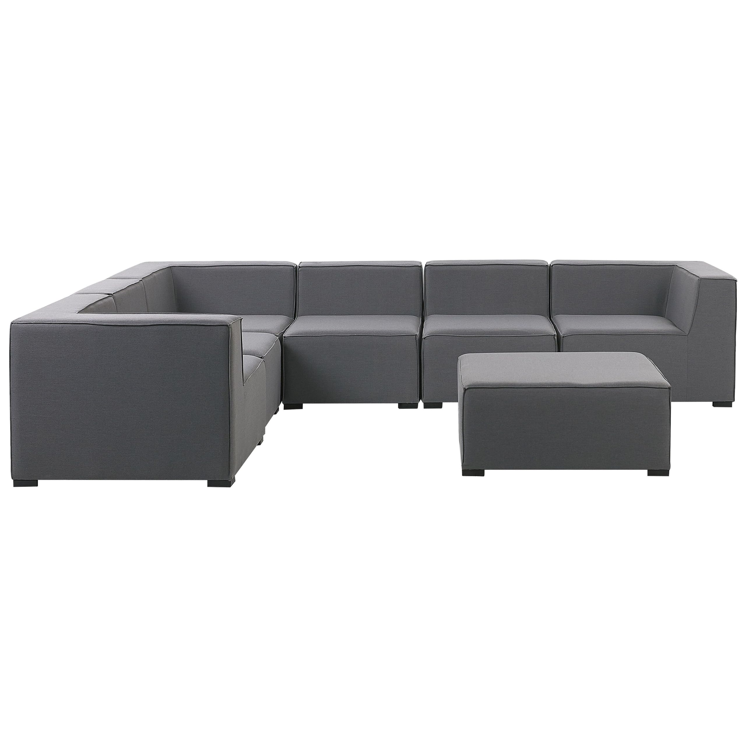 beliani-arezzo-lounge-set-7-teilig-grau-linksseitig-outdoor image 4