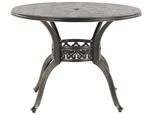 beliani-sapri-gartentisch-rund-aluminium-dunkelbraun-retro image 7