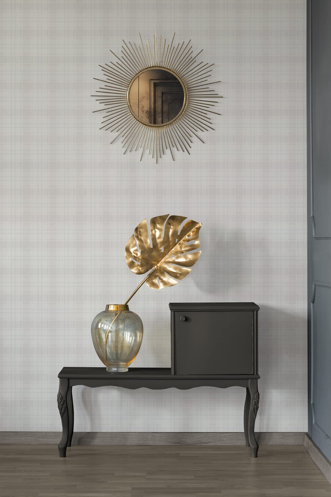 a-s-cr-ation-maison-charme-390723-karo-vliestapete-creme image 2
