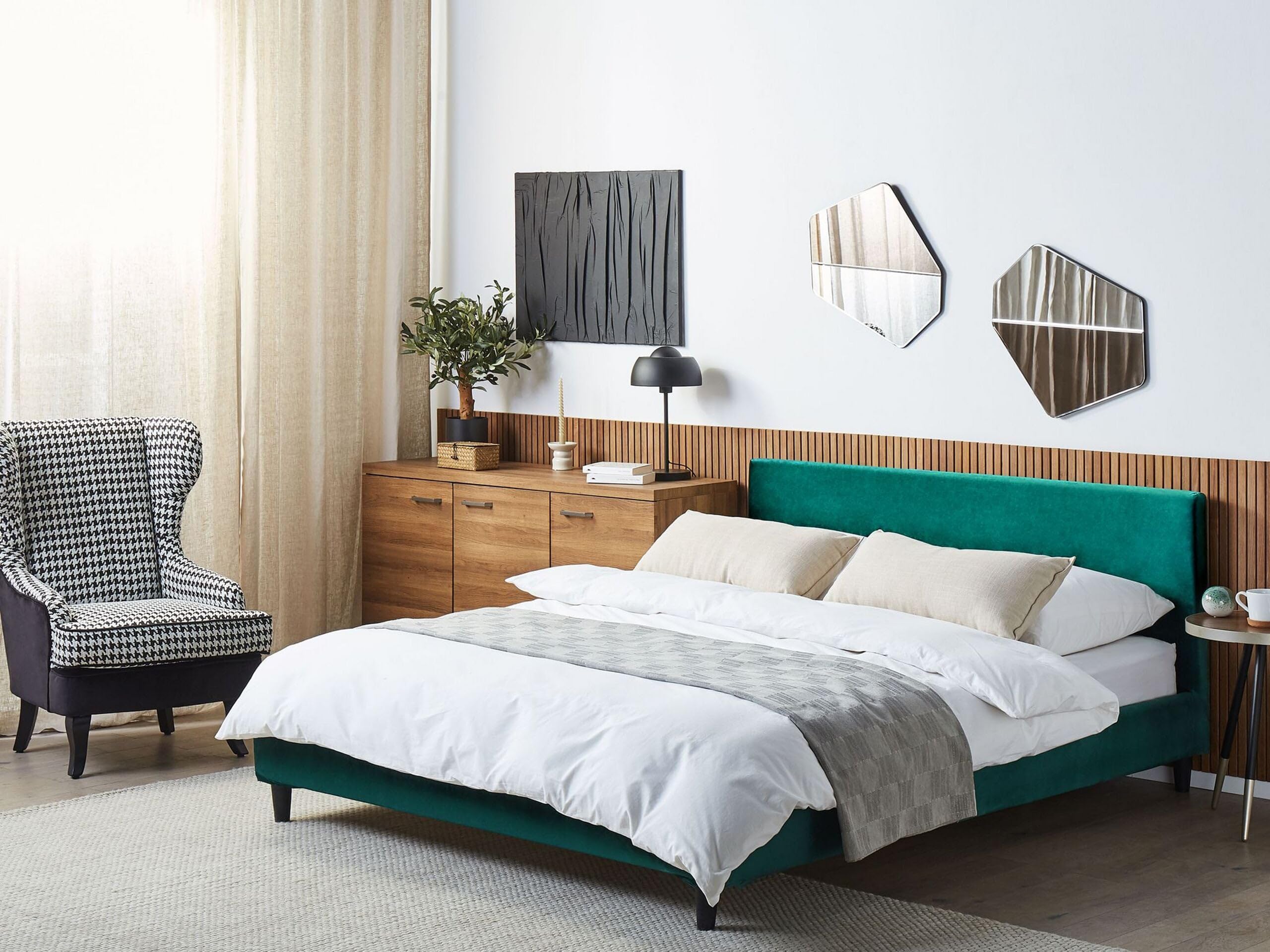 beliani-doppelbett-samt-160x200-dunkelgr-n-abnehmbarer-bezug image 2