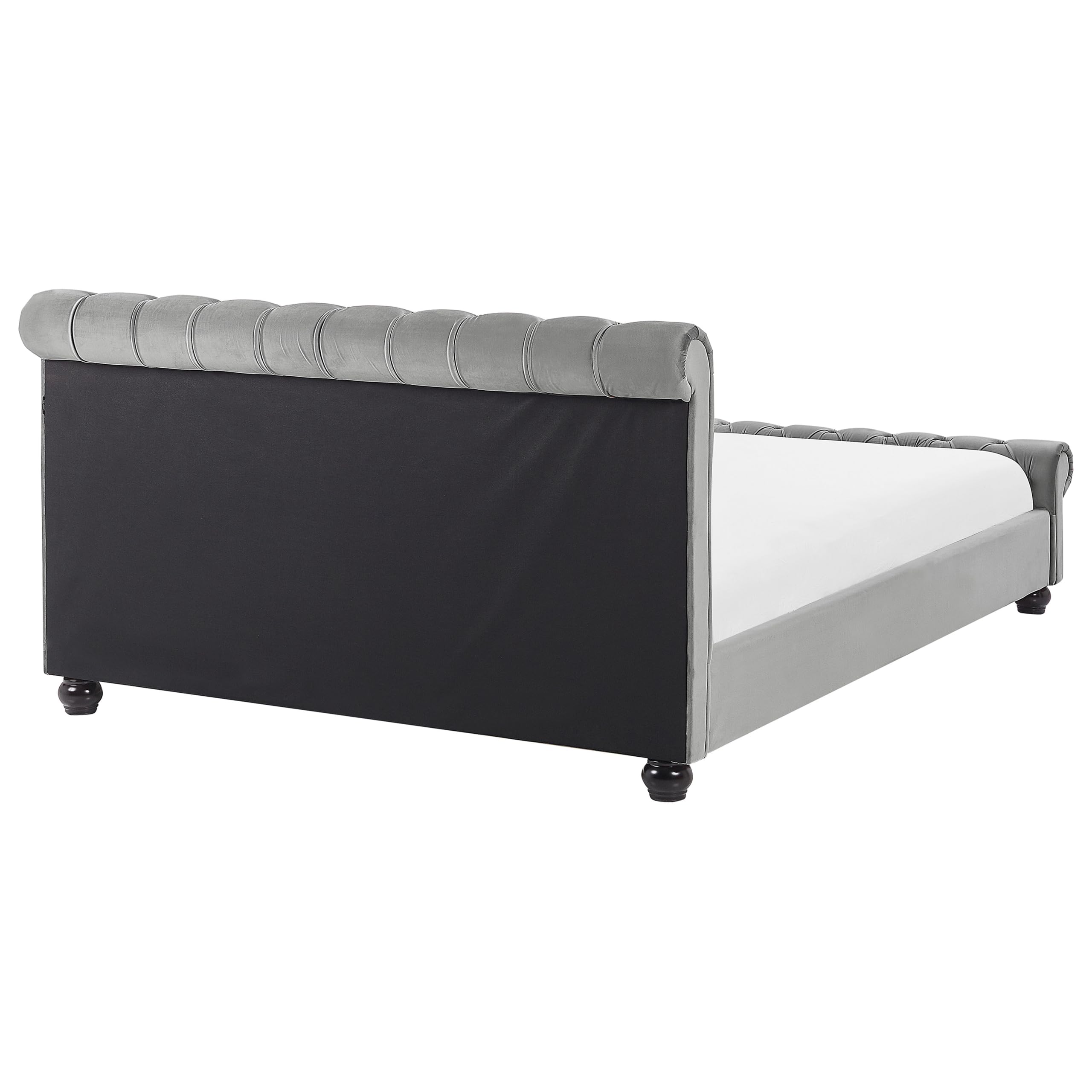 beliani-avallon-bett-160x200-hellgrau-samt-chesterfield image 6