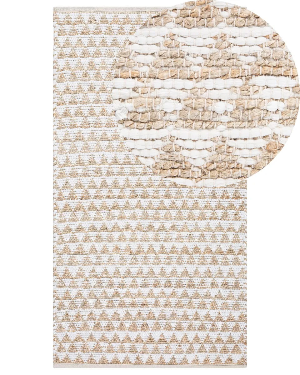 beliani-tunceli-teppich-beige-dreieckmuster-80x150-cm image 1