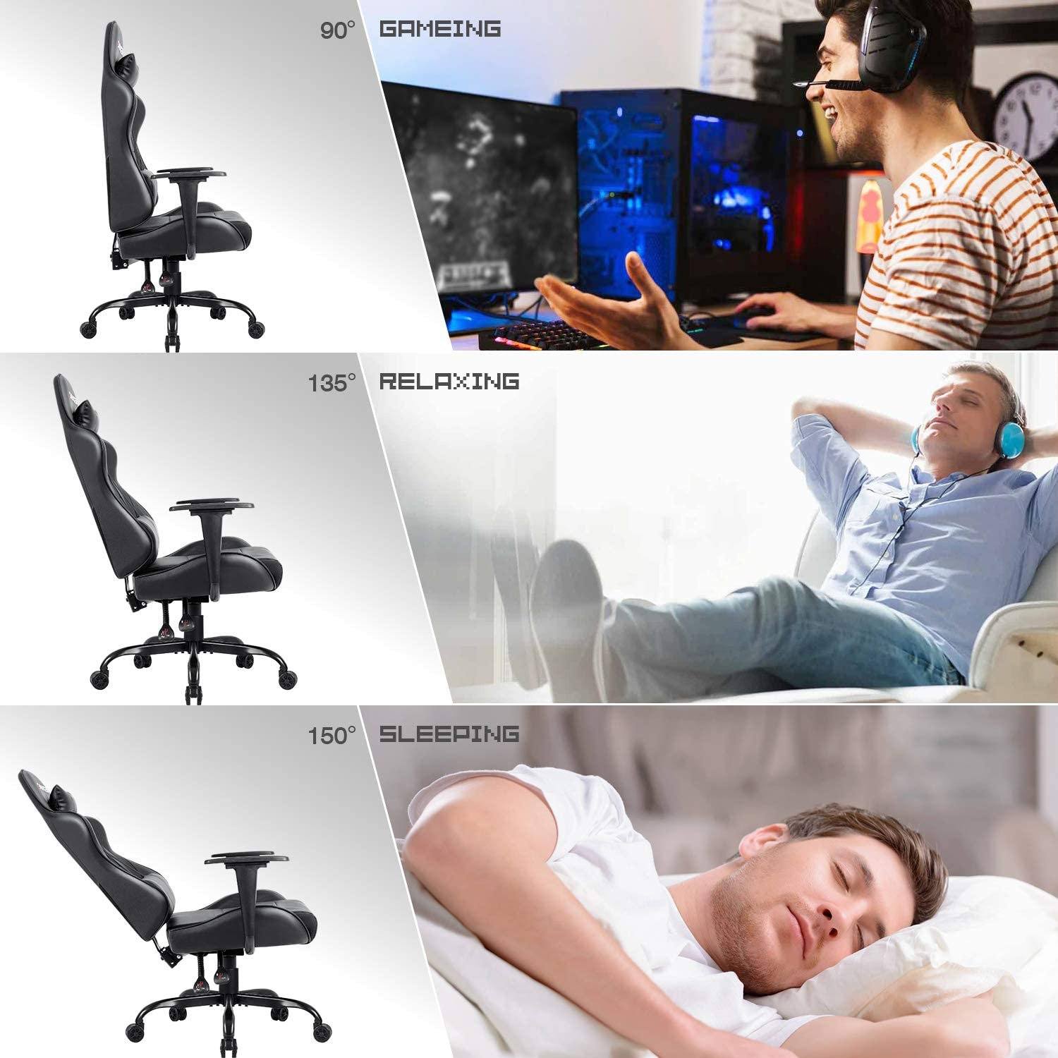 homall-gaming-chair-stuhl-schwarz-pu-leder-h-henverstellbar image 6