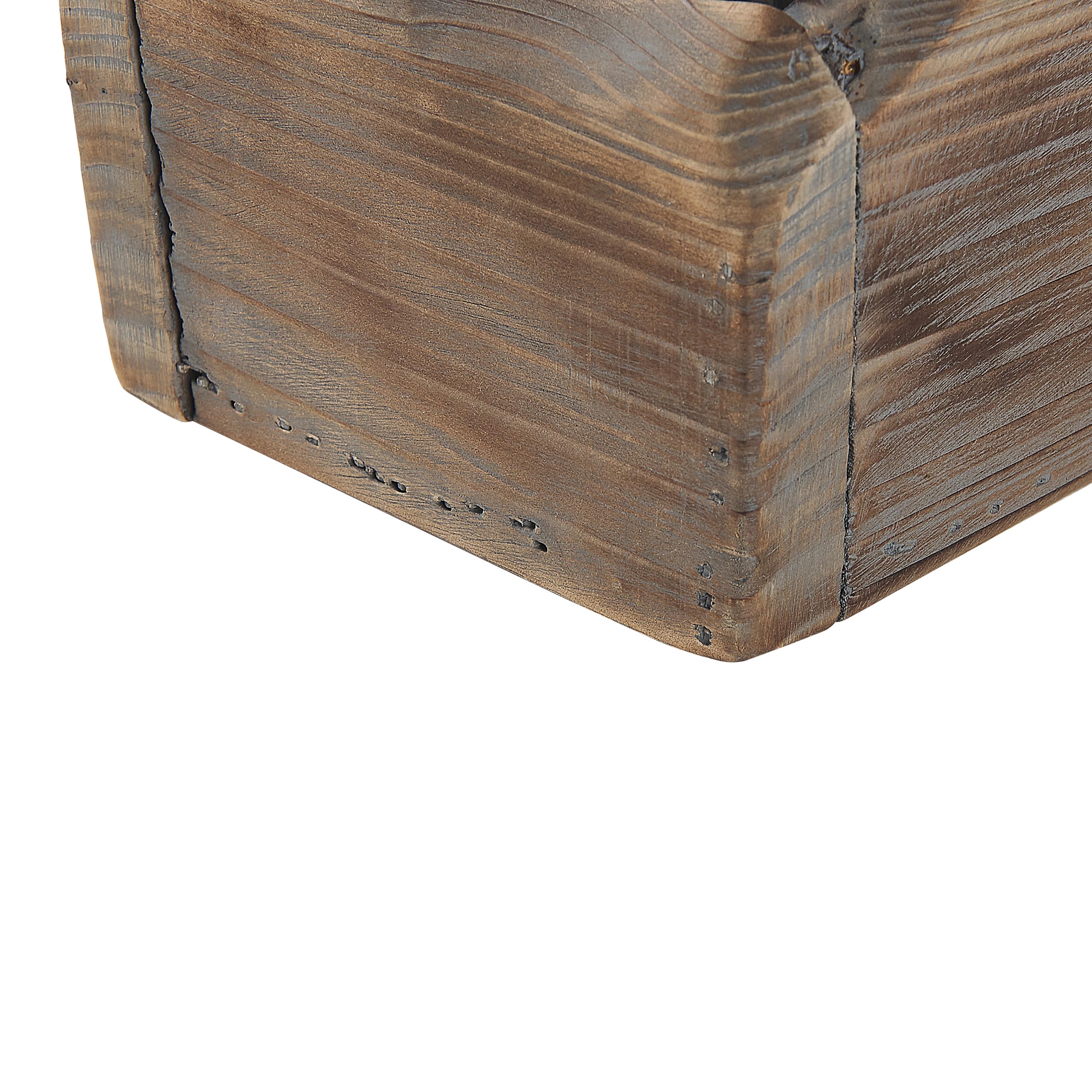 beliani-plateros-kerzenhalter-2er-holz-dunkelbraun-rustikal image 8