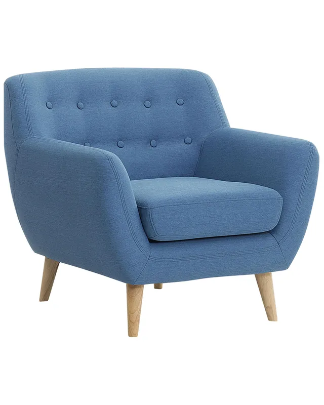 beliani-sessel-motala-sessel-blau-stoff-retro image 1