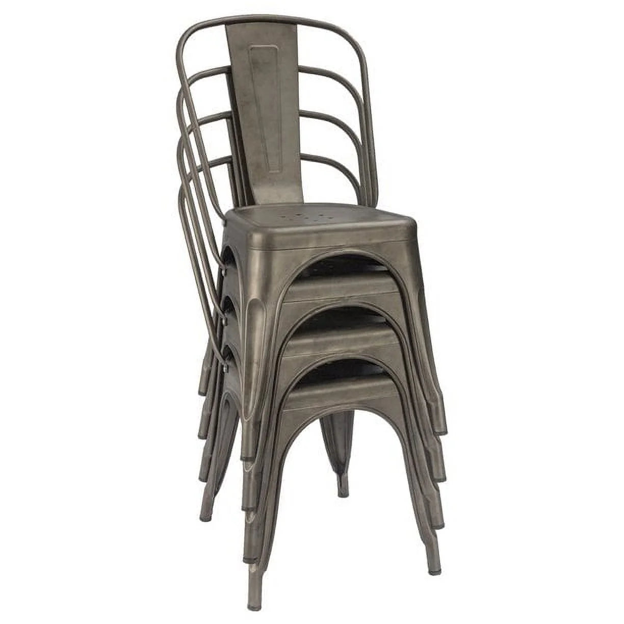homall-metal-chair-barstool-metallstuhl-4er-set-gun image 1