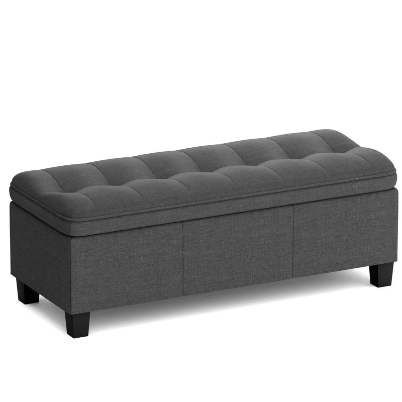 homall-sofa-sitzbank-dunkelgrau-leinen-mit-stauraum-120cm image 4