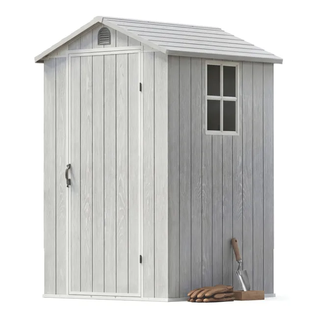 homall-metal-shed-ger-teschuppen-wei-4x4-abschlie-bar image 1