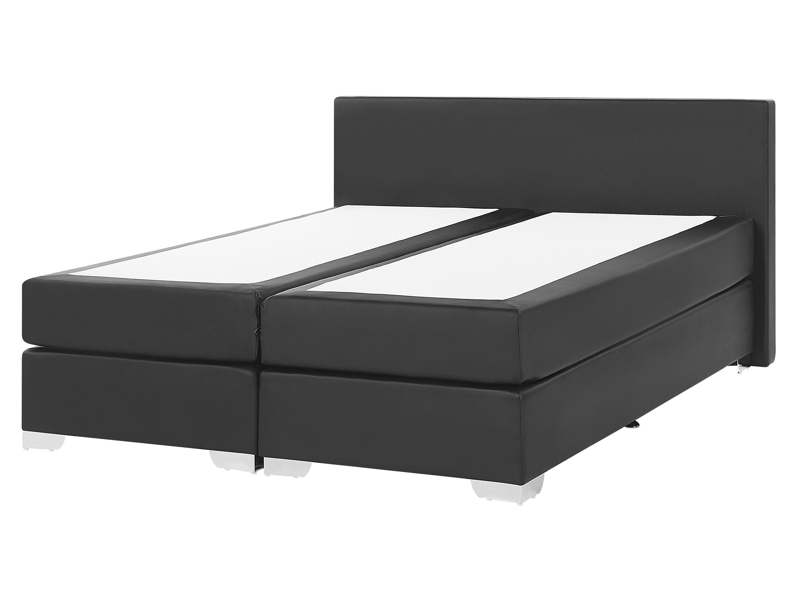 beliani-president-boxspringbett-160x200-kunstleder-schwarz image 1