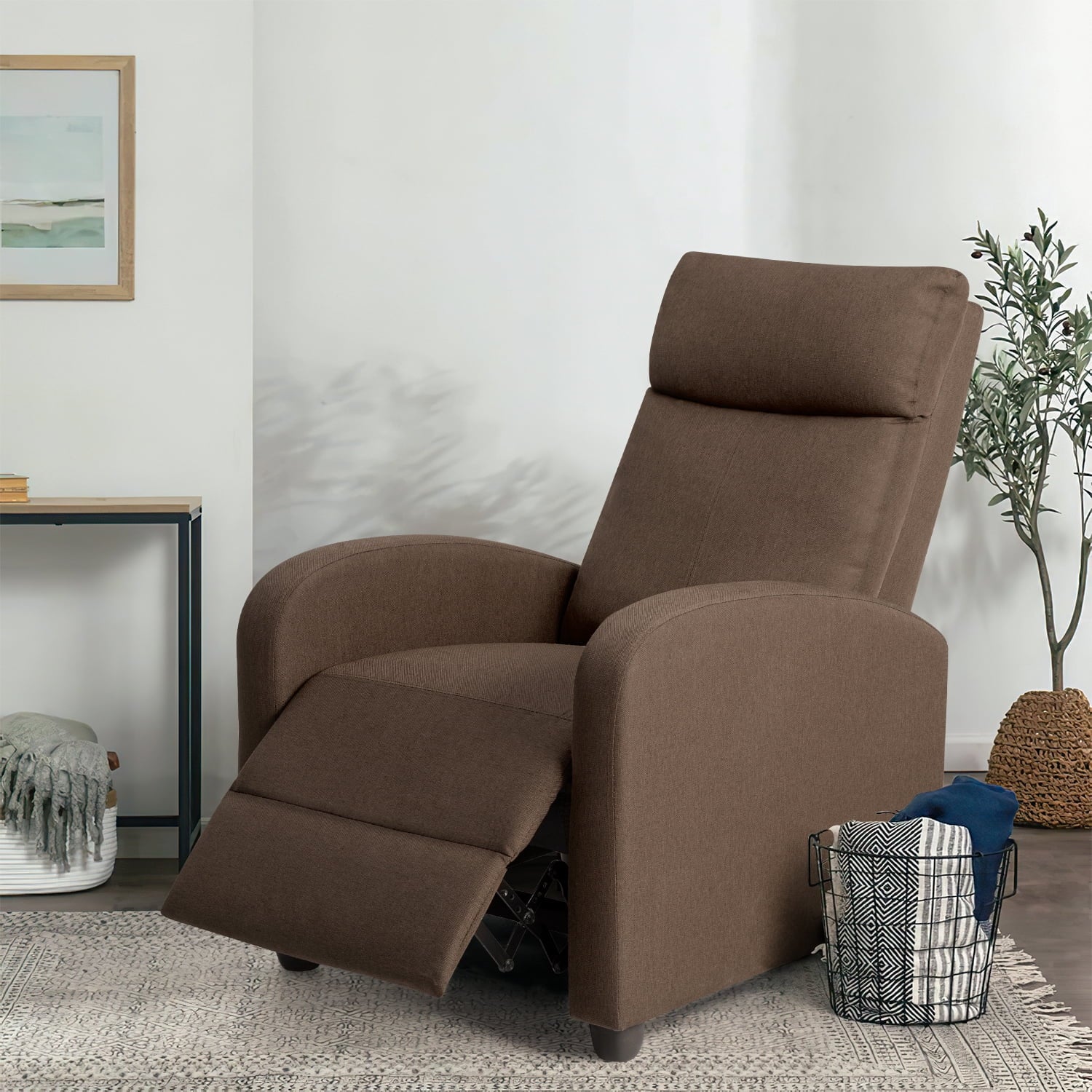 homall-sessel-stoff-beige-verstellbar-fernsehsessel image 7