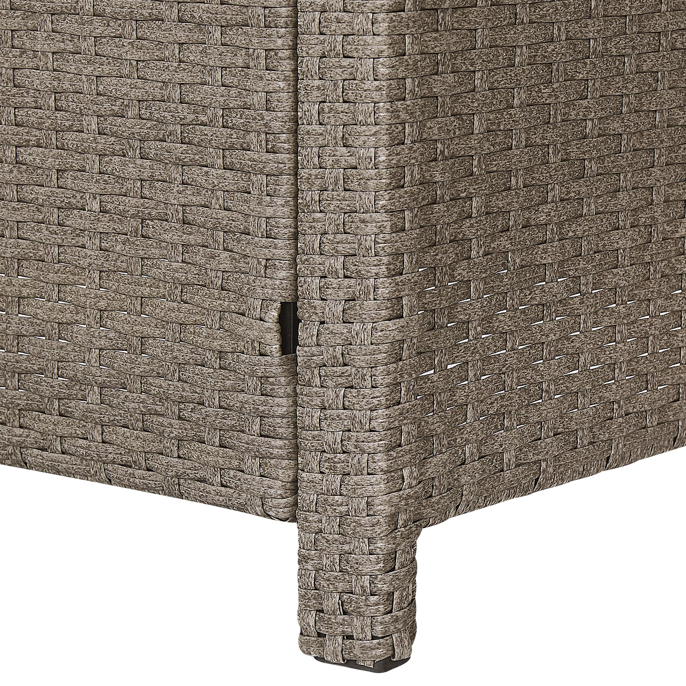 beliani-fonti-lounge-set-5-sitzer-taupe-polyrattan-graue-kissen image 8
