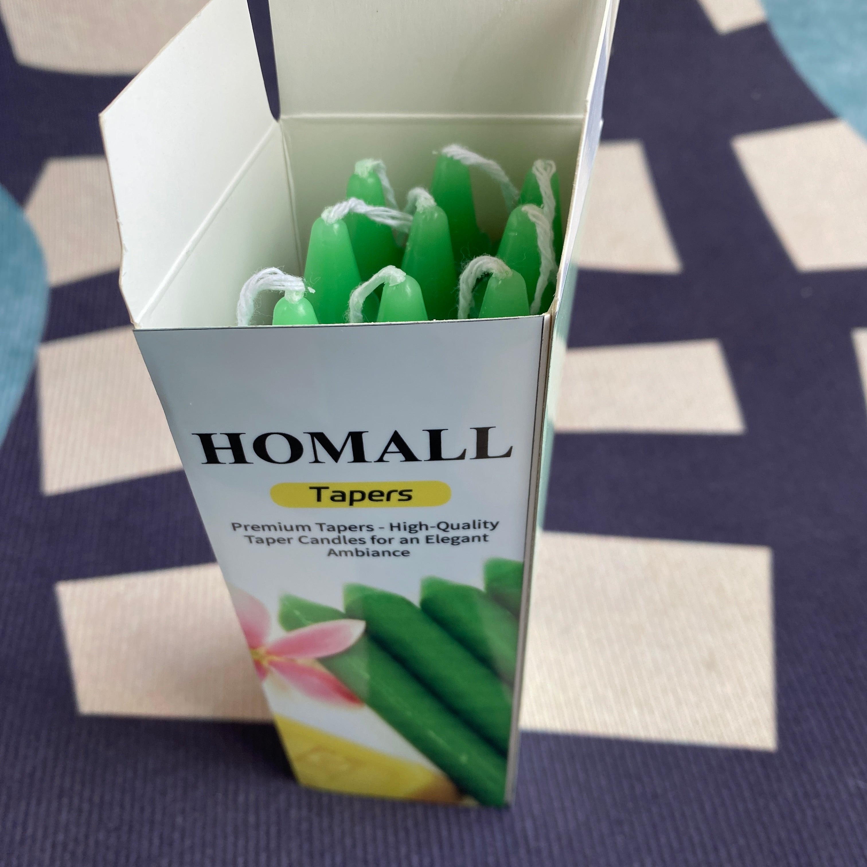 homall-stabkerzen-gr-n-14er-set-tropffrei-25-cm image 2