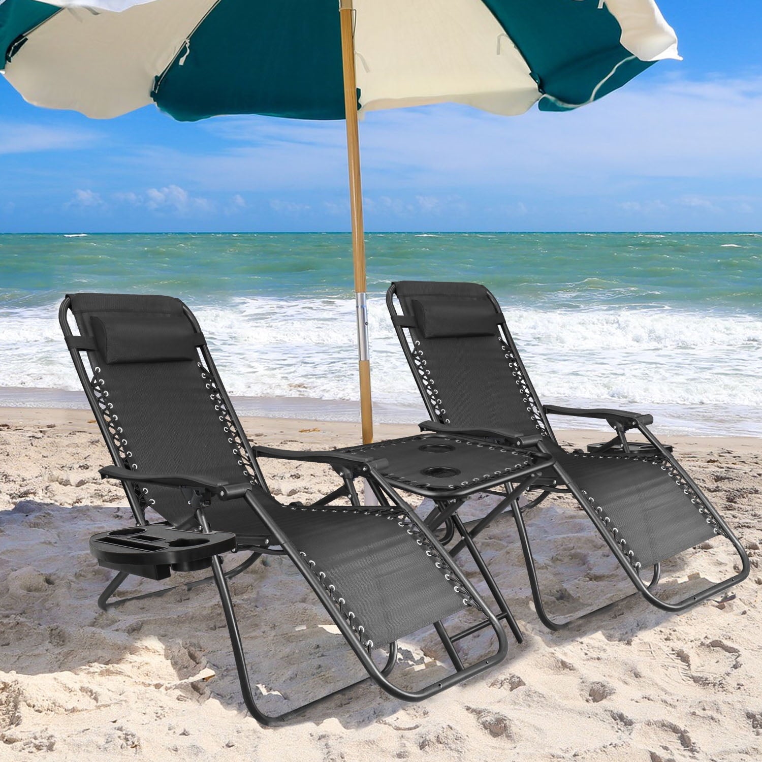 homall-patio-furniture-zero-gravity-set-beige-mit-tisch-3-teilig image 7