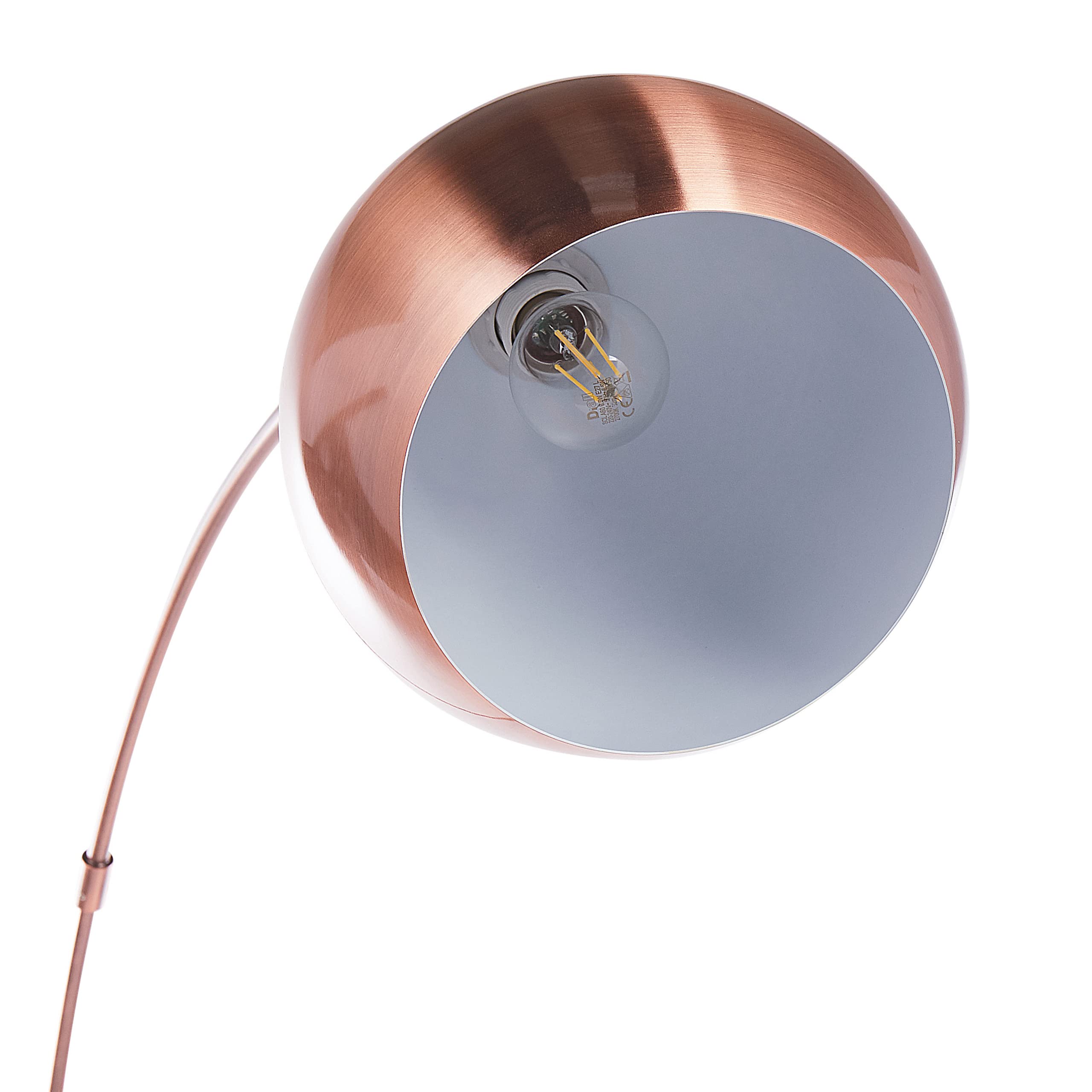 beliani-paroo-stehlampe-kupfer-metall-marmor-210-cm-e27 image 4