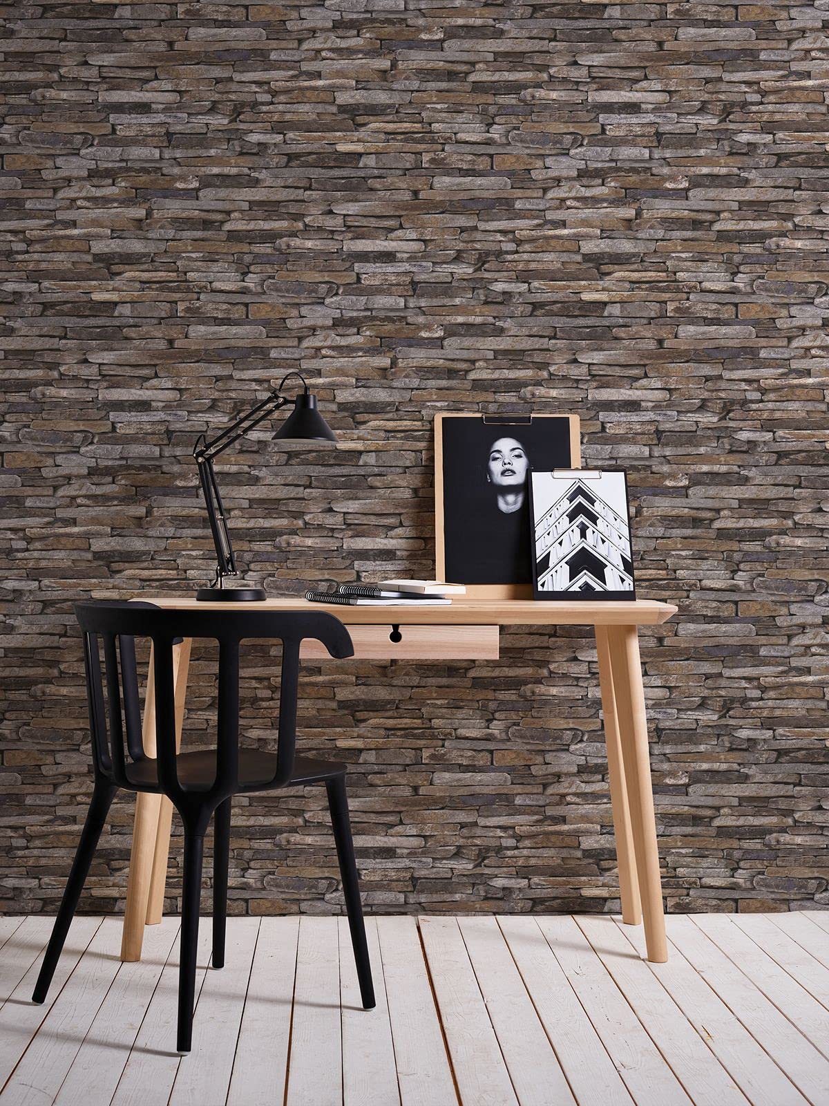 a-s-cr-ation-wood-n-stone-914217-vliestapete-braun-stein image 7