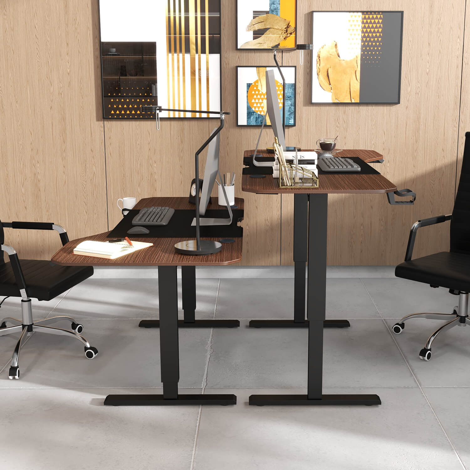 homall-standing-desk-schreibtisch-schwarz-160-cm-elektrisch image 2