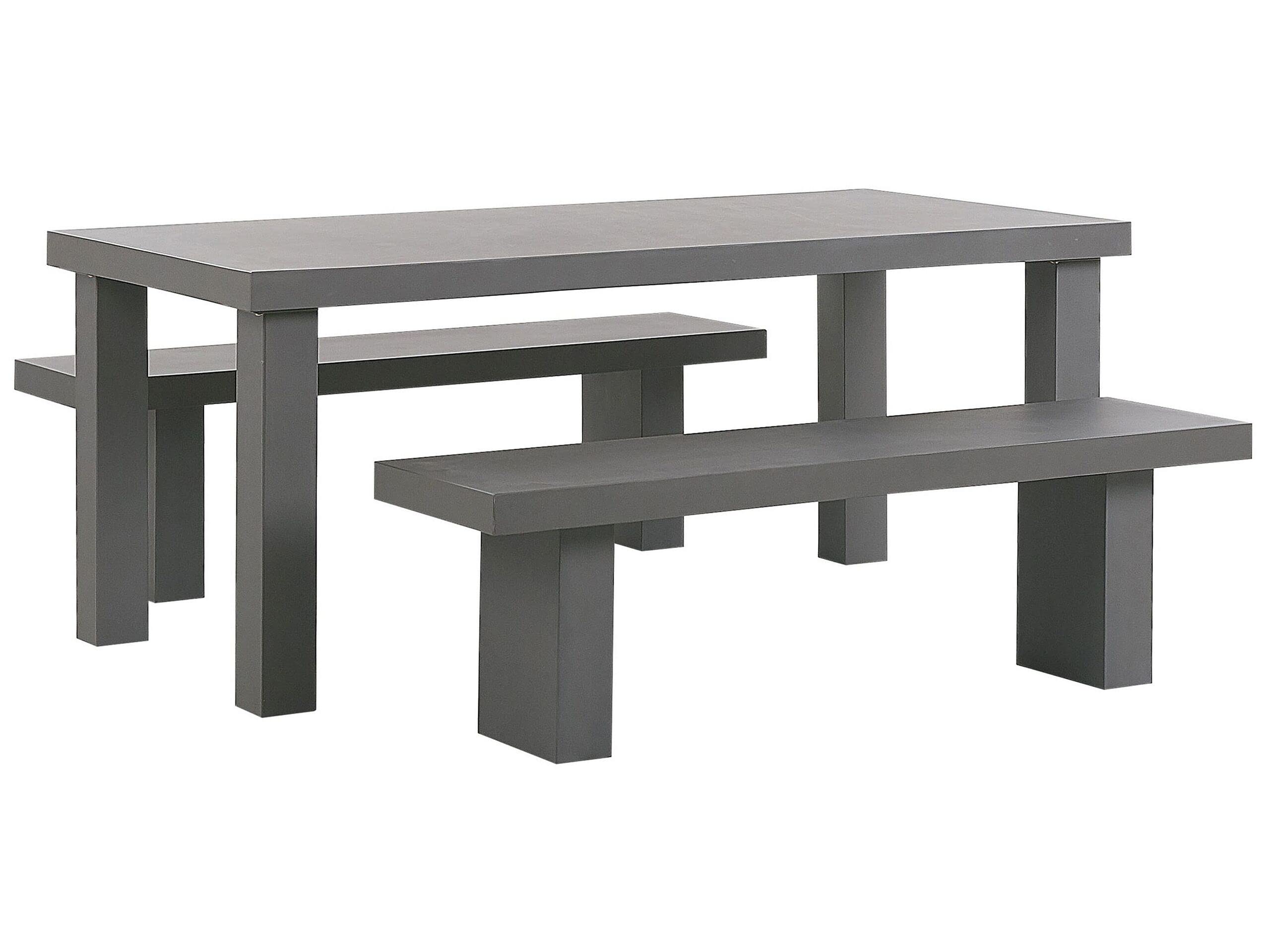 beliani-taranto-gartentisch-set-beton-grau-4-personen-180-cm image 1