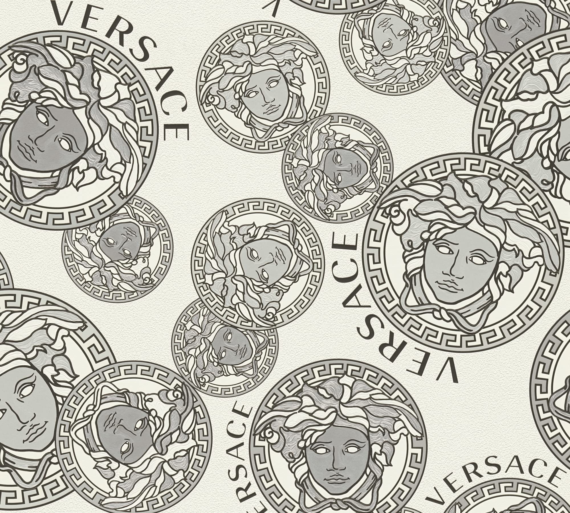 versace-wallpaper-386102-vliestapete-wei-silber-logo image 3