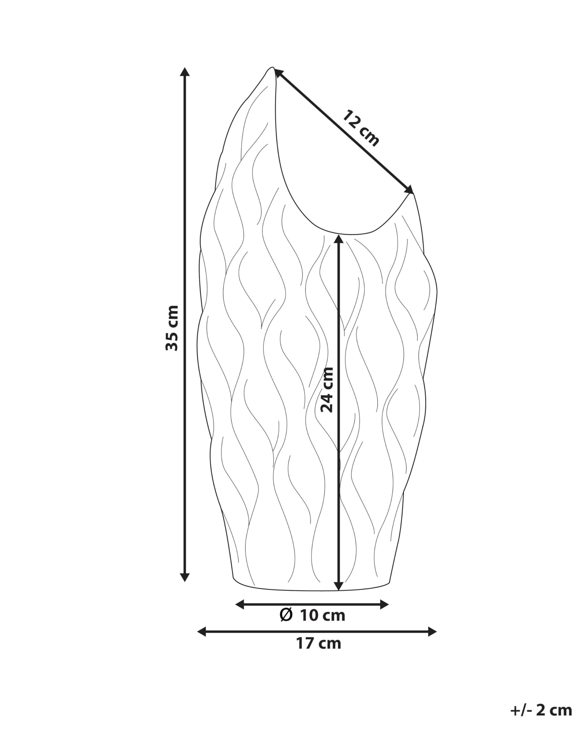 beliani-haluza-vase-silber-steinzeug-deko-silbern image 3