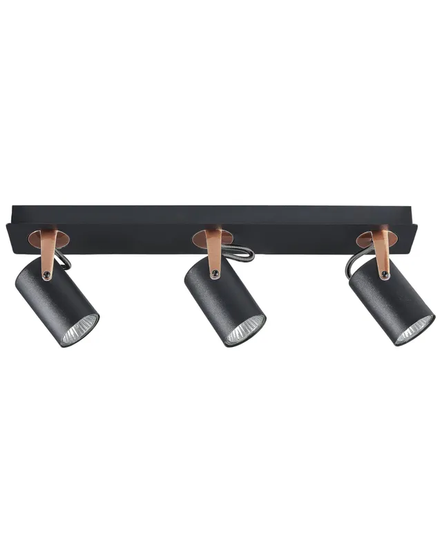 beliani-klip-deckenstrahler-3-flammig-schwarz-metall image 1