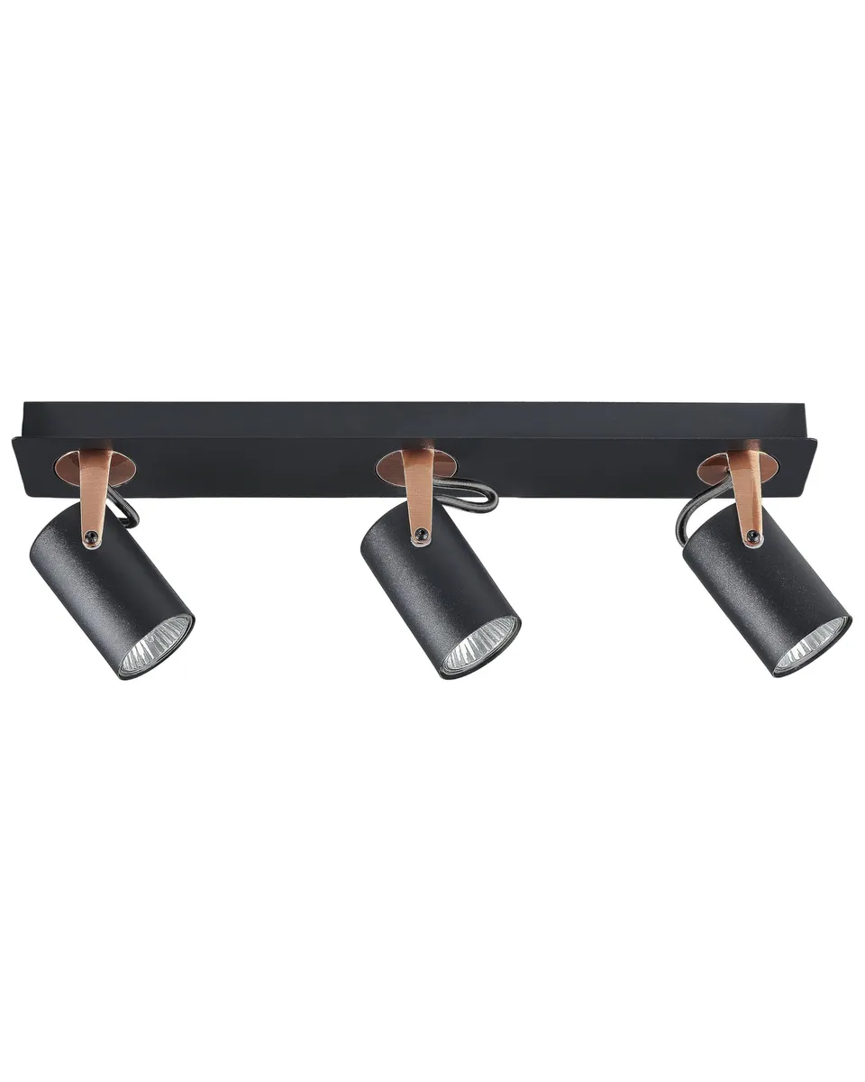 beliani-klip-deckenstrahler-3-flammig-schwarz-metall image 1