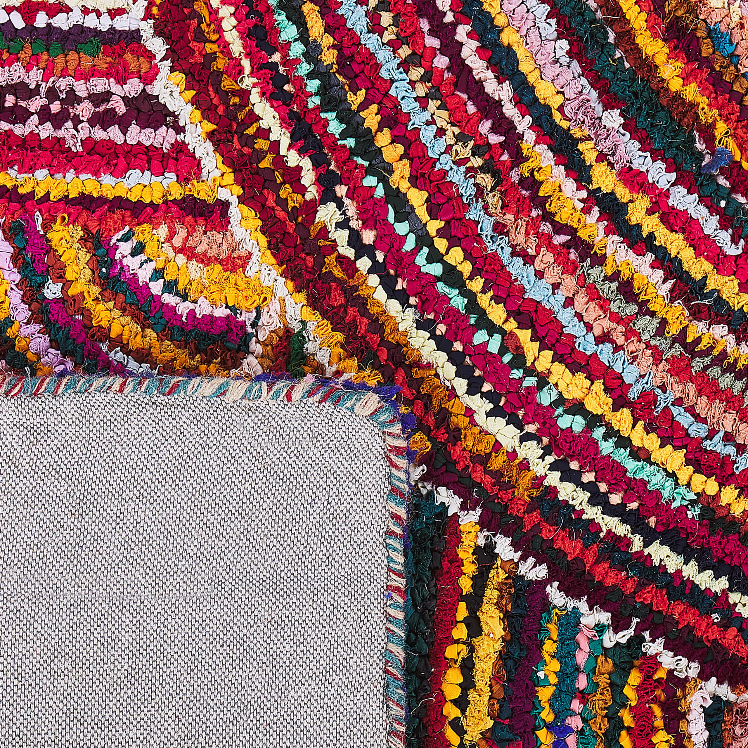 beliani-kozan-teppich-160x230-cm-bunt-kreise-hochflor image 6