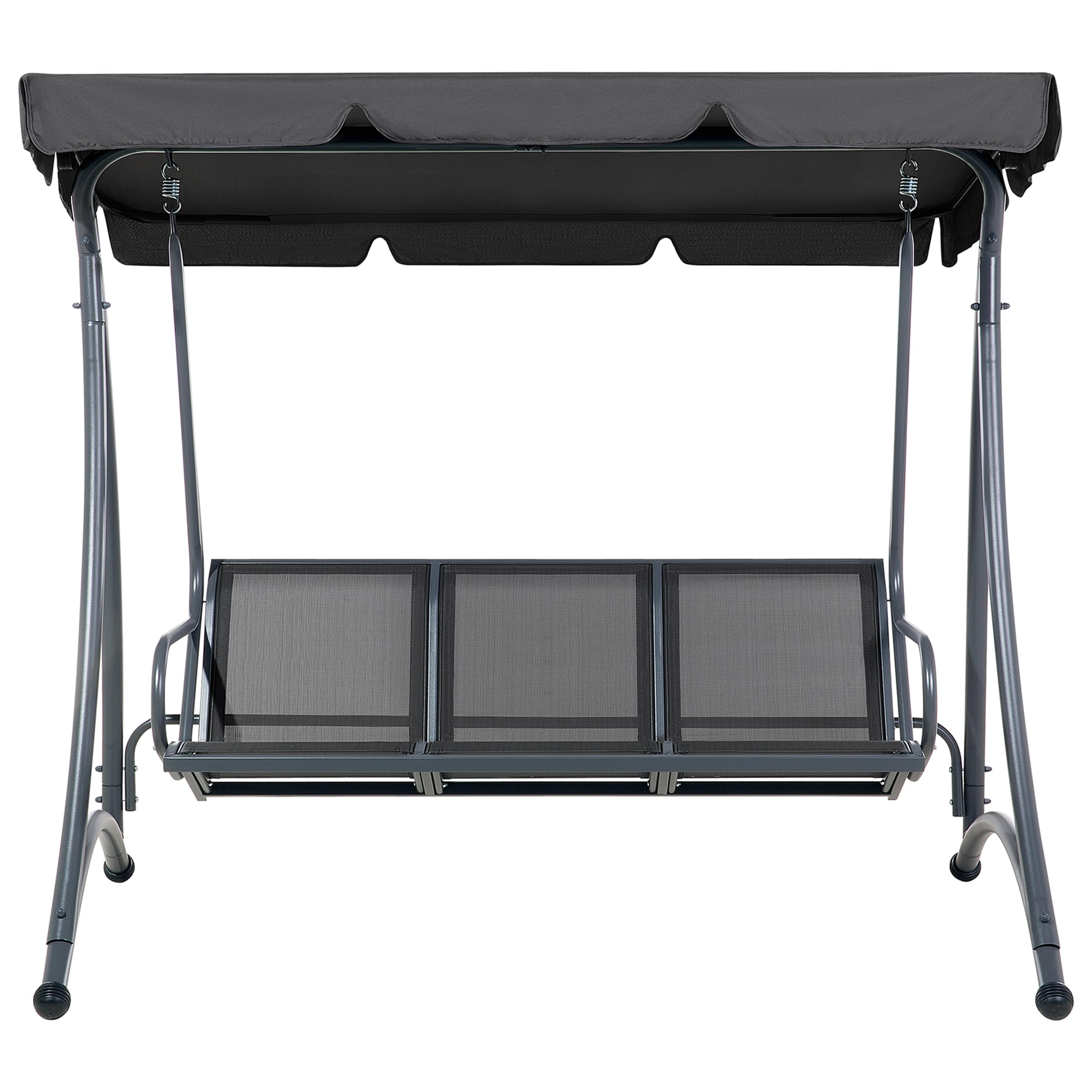 beliani-bogart-hollywoodschaukel-metall-schwarz-3-sitzer image 4