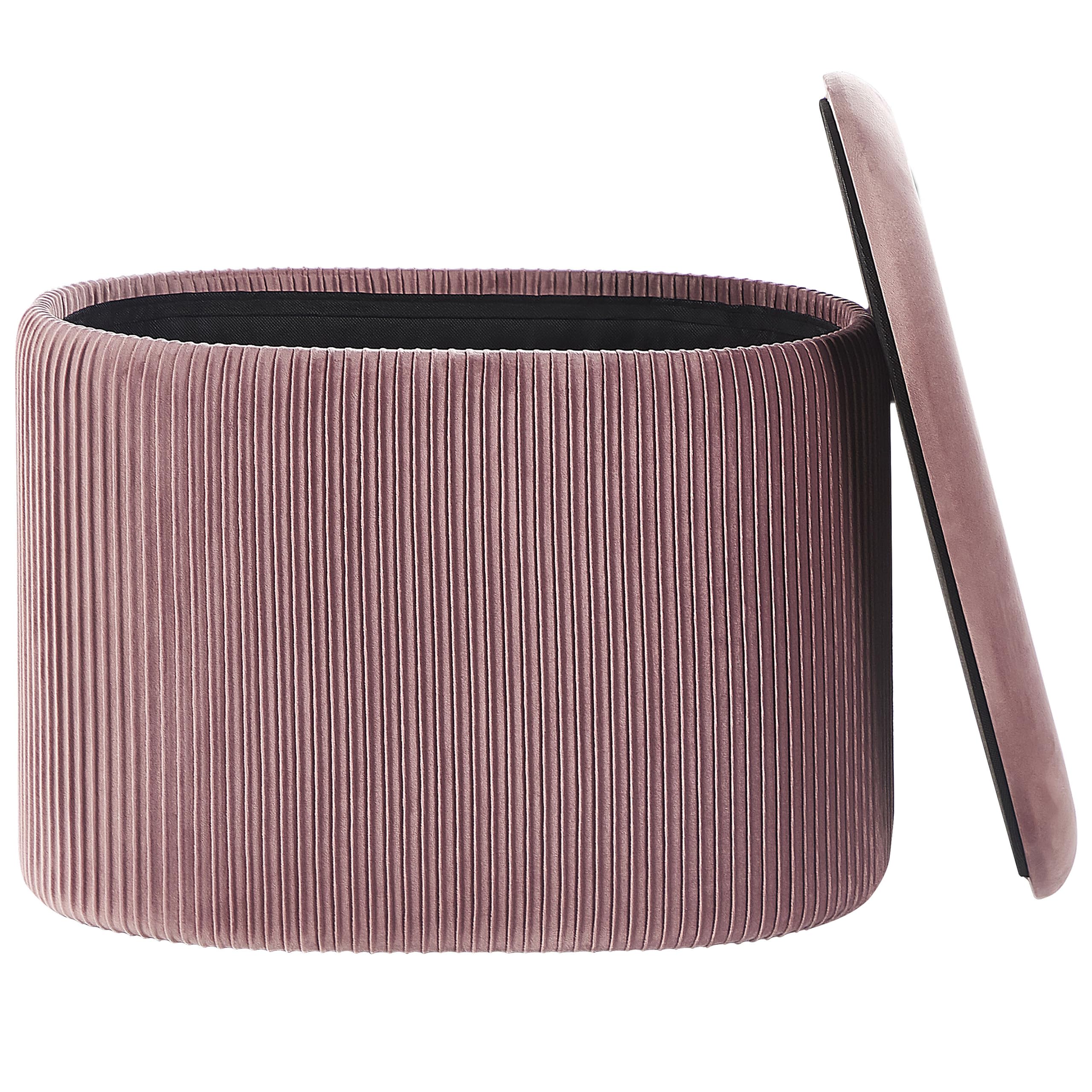 beliani-richland-pouf-samt-rosa-oval-55x35-mit-stauraum image 5