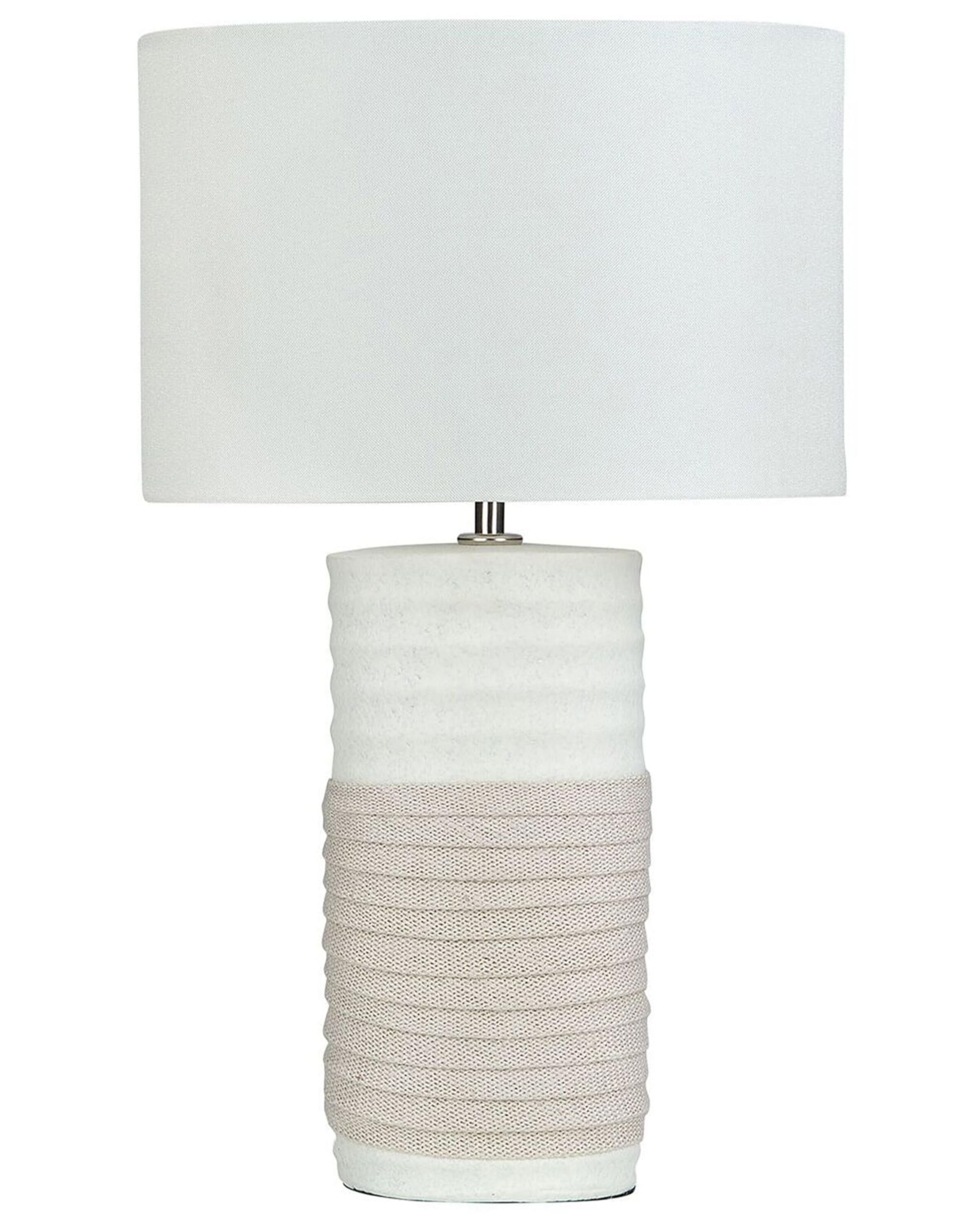 beliani-navia-tischlampe-porzellan-beige-wei-e27 image 1